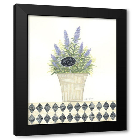 Lavender Serenity Black Modern Wood Framed Art Print with Double Matting by LaPoint, Annie