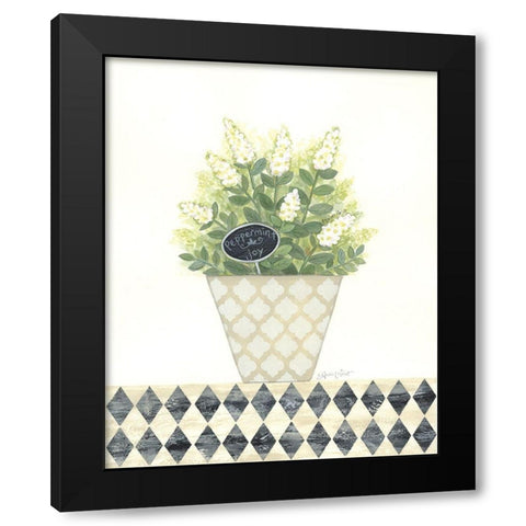 Peppermint Joy Black Modern Wood Framed Art Print by LaPoint, Annie