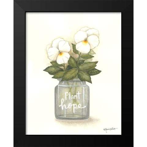 Plant Hope Pansies Black Modern Wood Framed Art Print by LaPoint, Annie