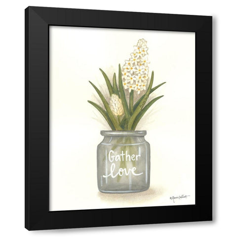 Gather Love Hyacinth Black Modern Wood Framed Art Print with Double Matting by LaPoint, Annie
