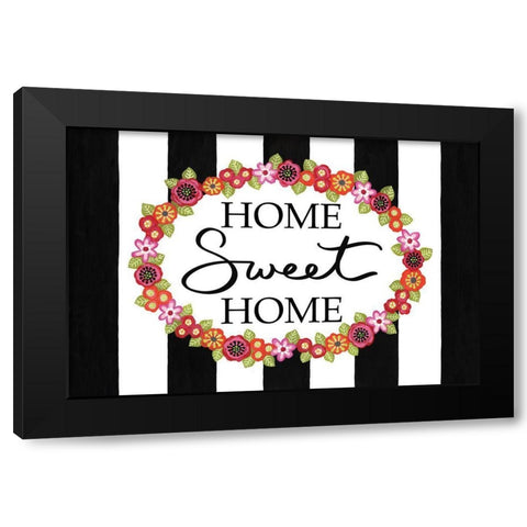Home Sweet Home Black Modern Wood Framed Art Print by LaPoint, Annie