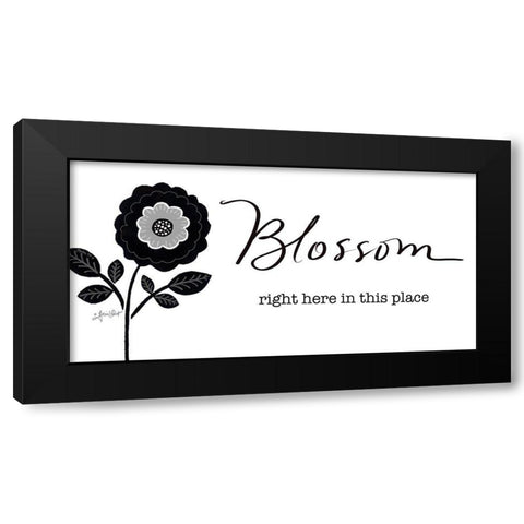 Blossom Black Modern Wood Framed Art Print with Double Matting by LaPoint, Annie