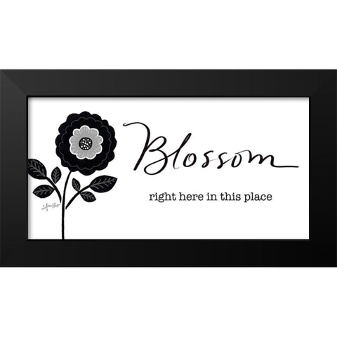 Blossom Black Modern Wood Framed Art Print by LaPoint, Annie