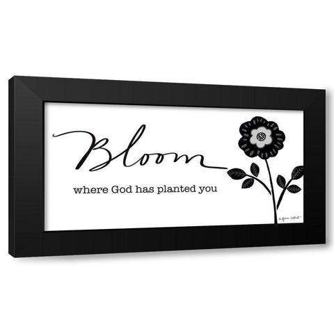 Bloom Black Modern Wood Framed Art Print with Double Matting by LaPoint, Annie