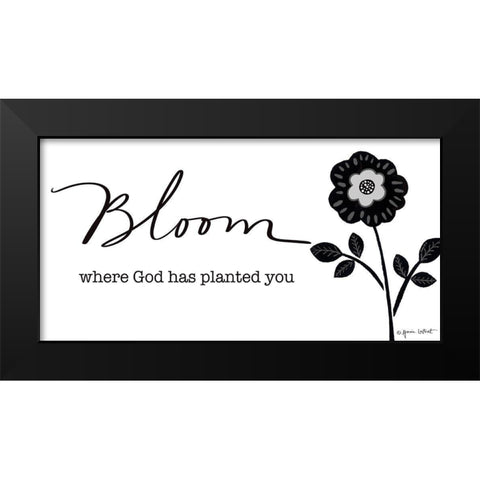 Bloom Black Modern Wood Framed Art Print by LaPoint, Annie