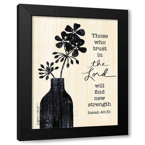 I Trust Him Black Modern Wood Framed Art Print with Double Matting by LaPoint, Annie