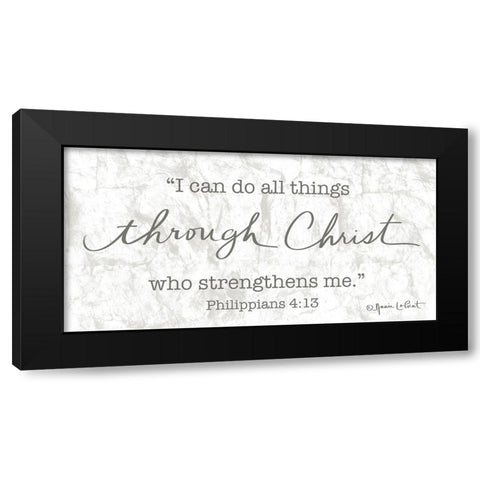Through Christ Black Modern Wood Framed Art Print with Double Matting by LaPoint, Annie