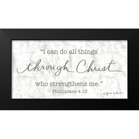 Through Christ Black Modern Wood Framed Art Print by LaPoint, Annie
