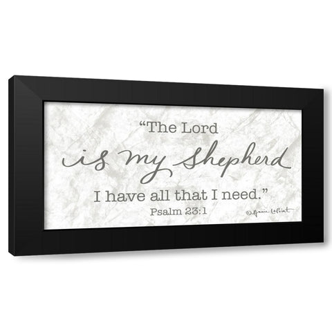 The Lord is My Shepherd Black Modern Wood Framed Art Print with Double Matting by LaPoint, Annie
