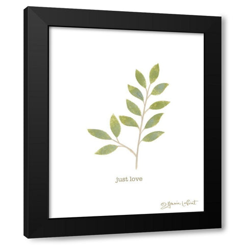 Just Love Black Modern Wood Framed Art Print by LaPoint, Annie