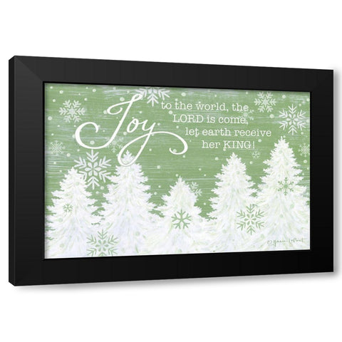 Joy to the World Black Modern Wood Framed Art Print by LaPoint, Annie