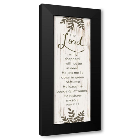 The Lord is My Shepherd Black Modern Wood Framed Art Print by LaPoint, Annie