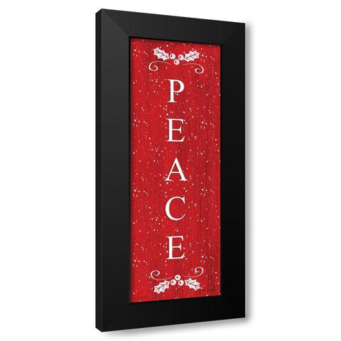 Peace Black Modern Wood Framed Art Print with Double Matting by LaPoint, Annie