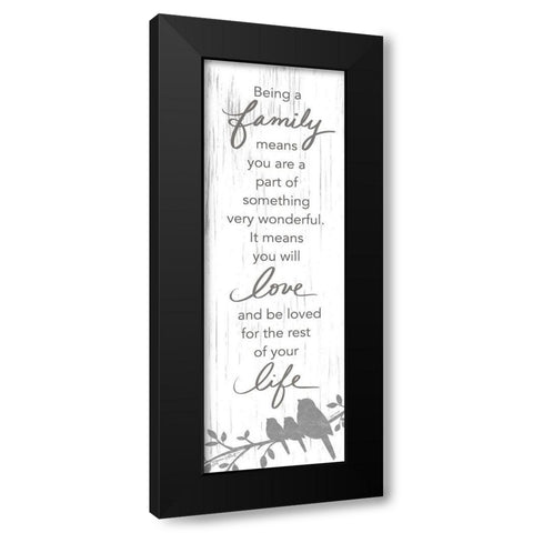 Being a Family Black Modern Wood Framed Art Print with Double Matting by LaPoint, Annie