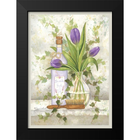 Lavender Body Oil Black Modern Wood Framed Art Print by LaPoint, Annie