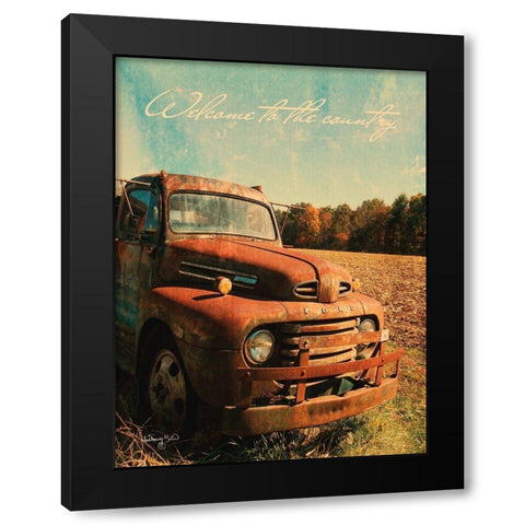 Welcome to the Country Black Modern Wood Framed Art Print with Double Matting by Smith, Anthony