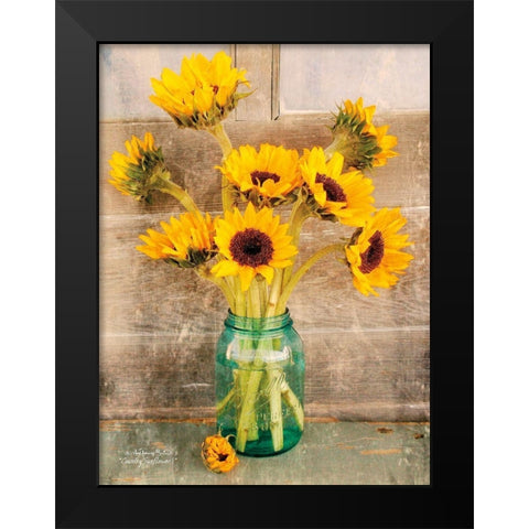 Country Sunflowers I Black Modern Wood Framed Art Print by Smith, Anthony