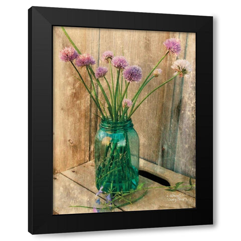 Country Chives Black Modern Wood Framed Art Print by Smith, Anthony