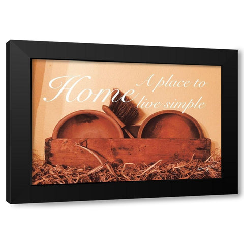Home a Place to Live Simple Black Modern Wood Framed Art Print by Smith, Anthony