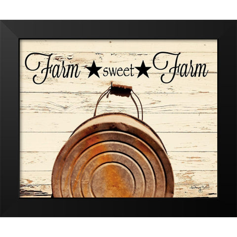 Farm Sweet Farm Black Modern Wood Framed Art Print by Smith, Anthony