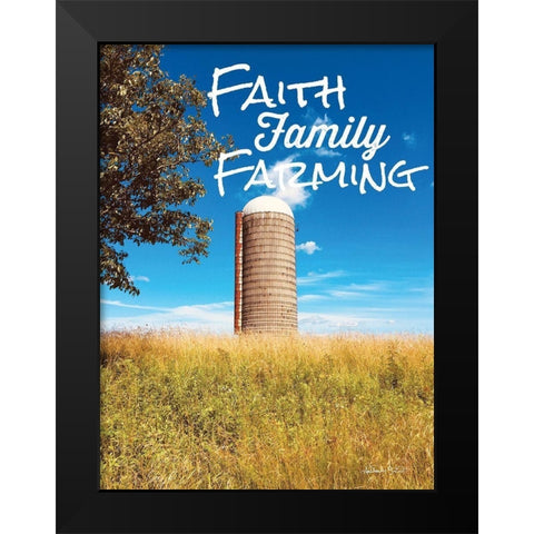 Faith, Family, Farming Silo Black Modern Wood Framed Art Print by Smith, Anthony