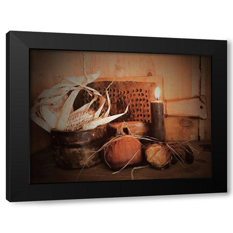 Olde Fall Harvest Black Modern Wood Framed Art Print by Smith, Anthony