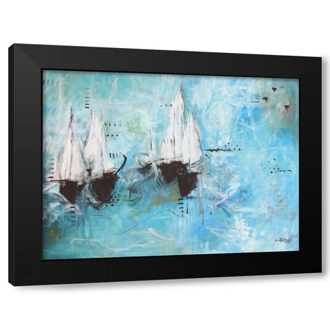 No Rain Black Modern Wood Framed Art Print with Double Matting by Rodridgue, Annie