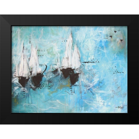 No Rain Black Modern Wood Framed Art Print by Rodridgue, Annie