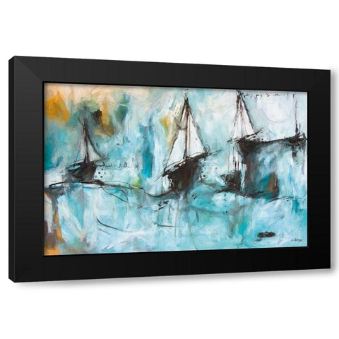 To Cross the Storm Black Modern Wood Framed Art Print with Double Matting by Rodridgue, Annie