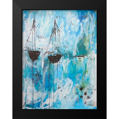 In Peace Black Modern Wood Framed Art Print by Rodridgue, Annie