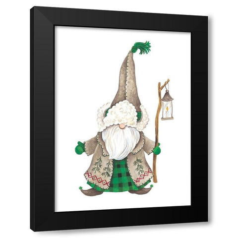 Old World Gnome Black Modern Wood Framed Art Print by Kater, Diane
