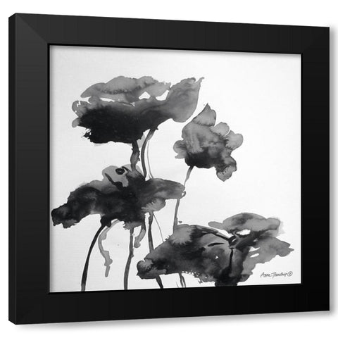Lotus Flowers I  Black Modern Wood Framed Art Print with Double Matting by Thouthip, Anne