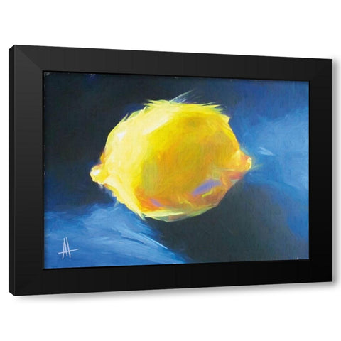 Lemon Glow Black Modern Wood Framed Art Print by Thouthip, Anne