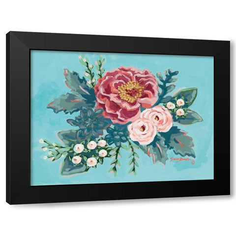 Peony Spring I Black Modern Wood Framed Art Print by Baker, Sara