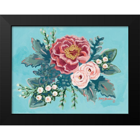 Peony Spring I Black Modern Wood Framed Art Print by Baker, Sara