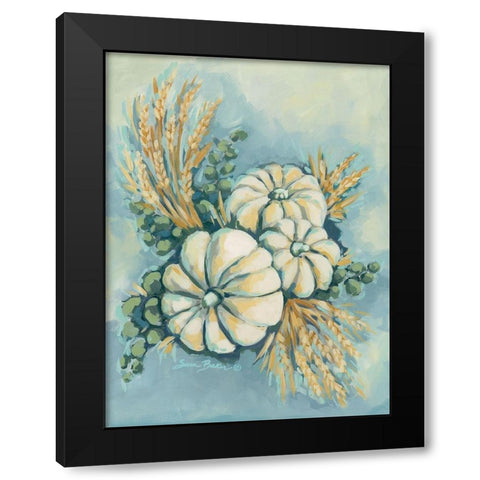 Blue Harvest I Black Modern Wood Framed Art Print with Double Matting by Baker, Sara