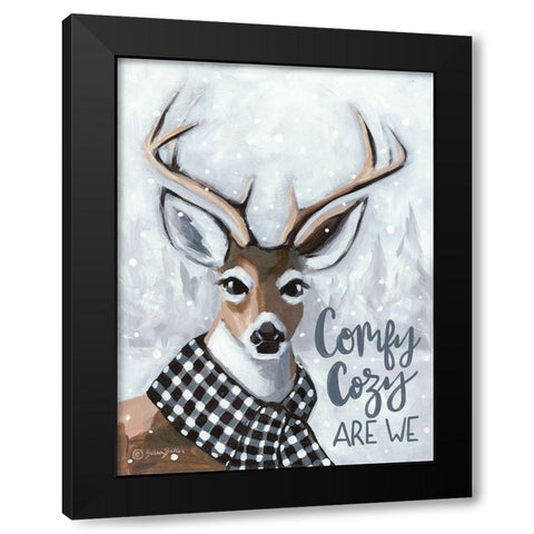 Comfy Cozy    Black Modern Wood Framed Art Print by Baker, Sara
