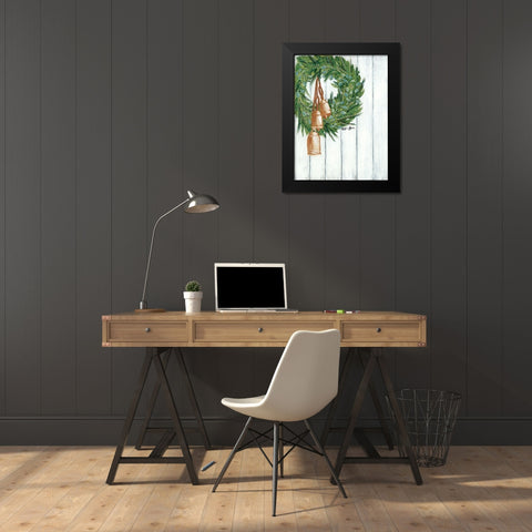 Copper Bells Ring Black Modern Wood Framed Art Print by Baker, Sara