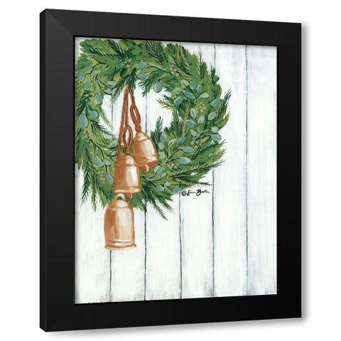 Copper Bells Ring Black Modern Wood Framed Art Print by Baker, Sara