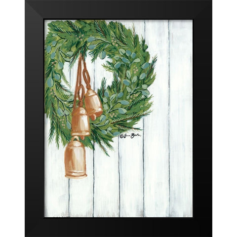 Copper Bells Ring Black Modern Wood Framed Art Print by Baker, Sara