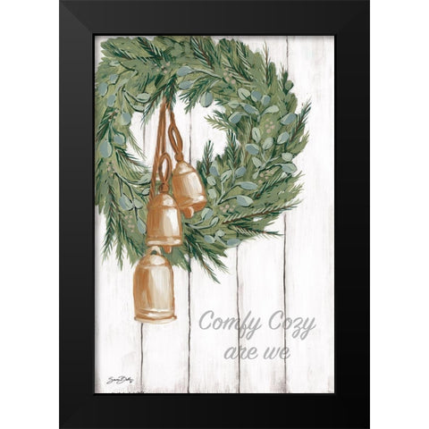 Copper Bells Ring Black Modern Wood Framed Art Print by Baker, Sara