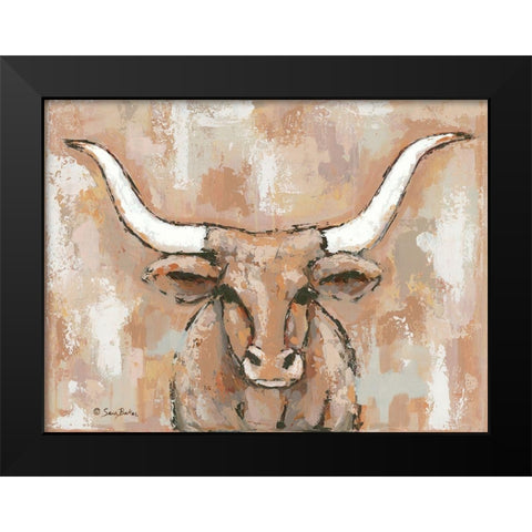 Cowboy Clyde Black Modern Wood Framed Art Print by Ebert, Roey