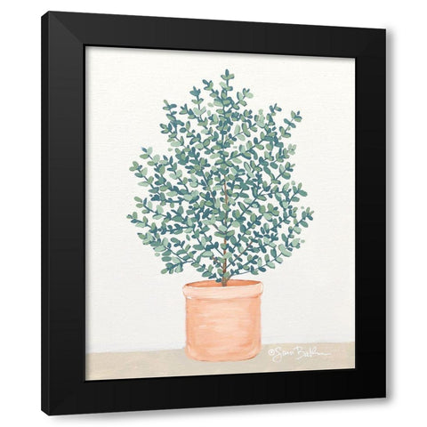 Eucalyptus Black Modern Wood Framed Art Print by Baker, Sara