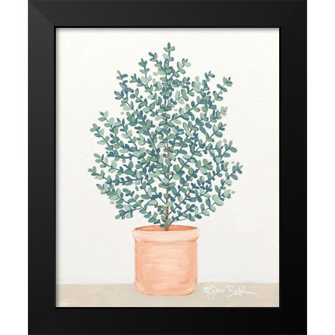Eucalyptus Black Modern Wood Framed Art Print by Baker, Sara