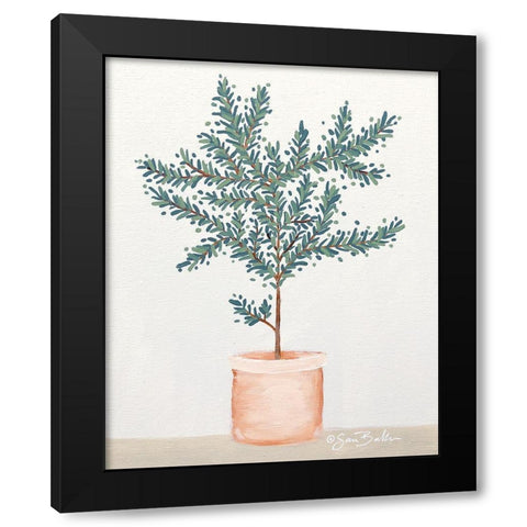 Olive Tree Black Modern Wood Framed Art Print with Double Matting by Baker, Sara