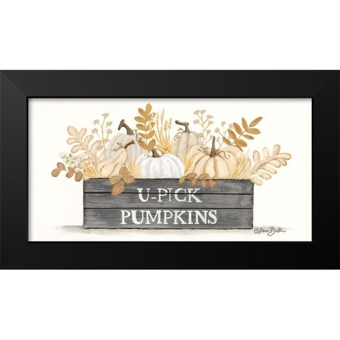 U-Pick Pumpkins     Black Modern Wood Framed Art Print by Baker, Sara