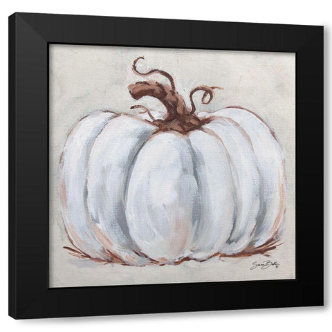 Pumpkin Close-Up I Black Modern Wood Framed Art Print by Baker, Sara