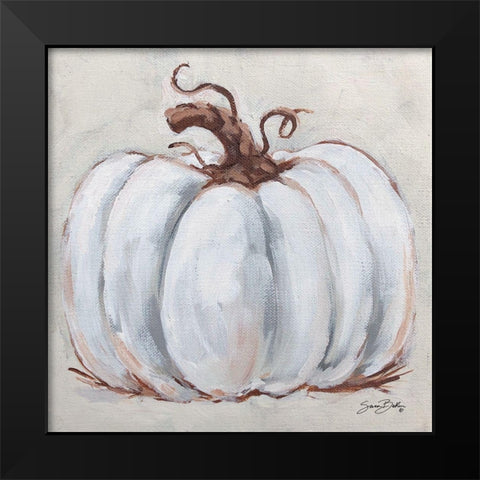 Pumpkin Close-Up I Black Modern Wood Framed Art Print by Baker, Sara