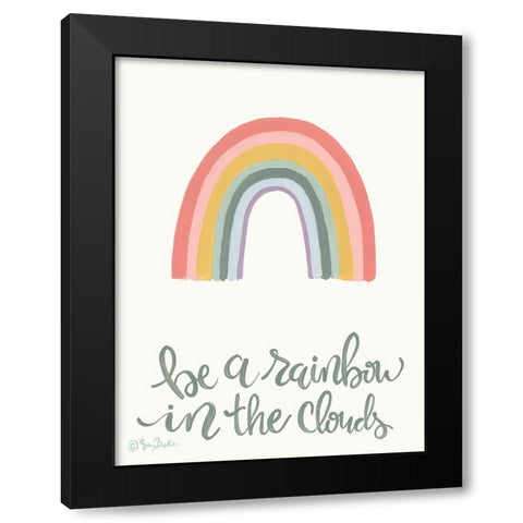 Rainbow in the Clouds     Black Modern Wood Framed Art Print with Double Matting by Baker, Sara