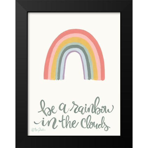 Rainbow in the Clouds     Black Modern Wood Framed Art Print by Baker, Sara